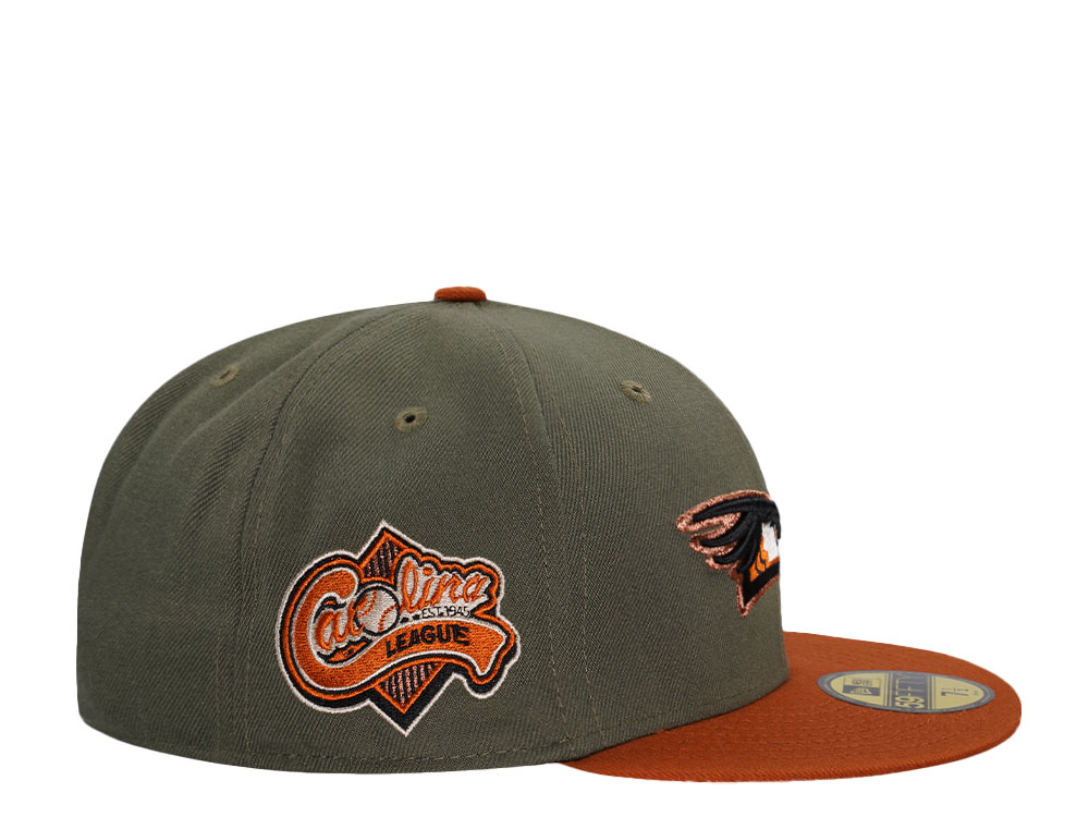 New Era Delmarva Shorebirds Olive Rust Two Tone Edition 59Fifty Fitted Hat