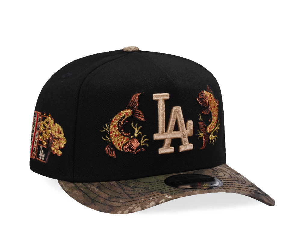 New Era Los Angeles Dodgers Tokyo Series Koi Black Two Tone Edition 9Fifty A Frame Snapback Hat