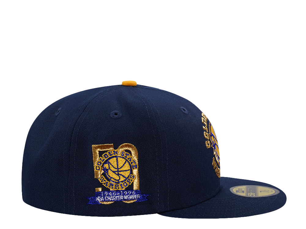 New Era Golden State Warriors 50th Anniversary Ocean Blue Prime Edition 59Fifty Fitted Hat