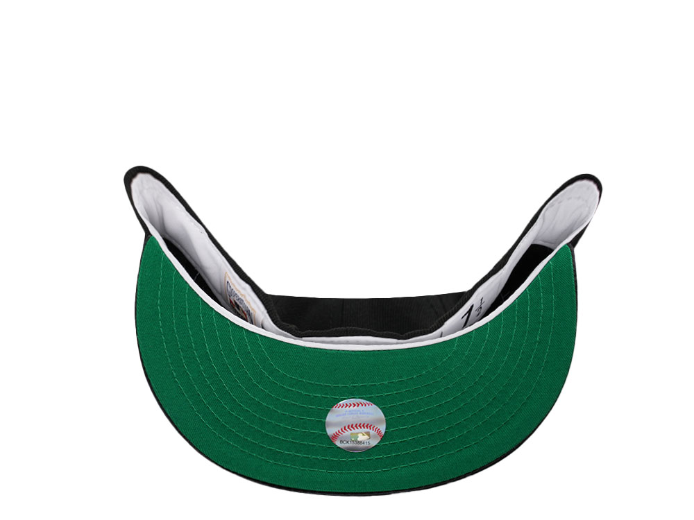New Era Oakland Athletics Black Satin Brim Edition 59Fifty Fitted Hat