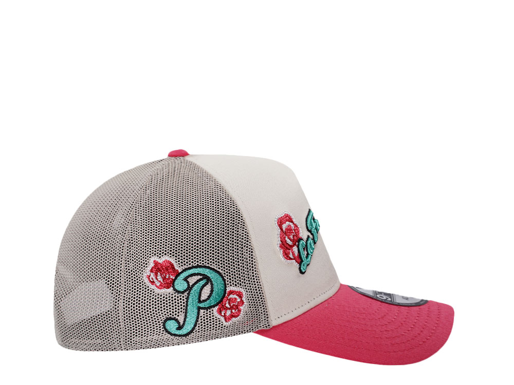 New Era Pericos de Puebla Wordmark Mesh 9Forty A Frame Trucker Snapback Hat