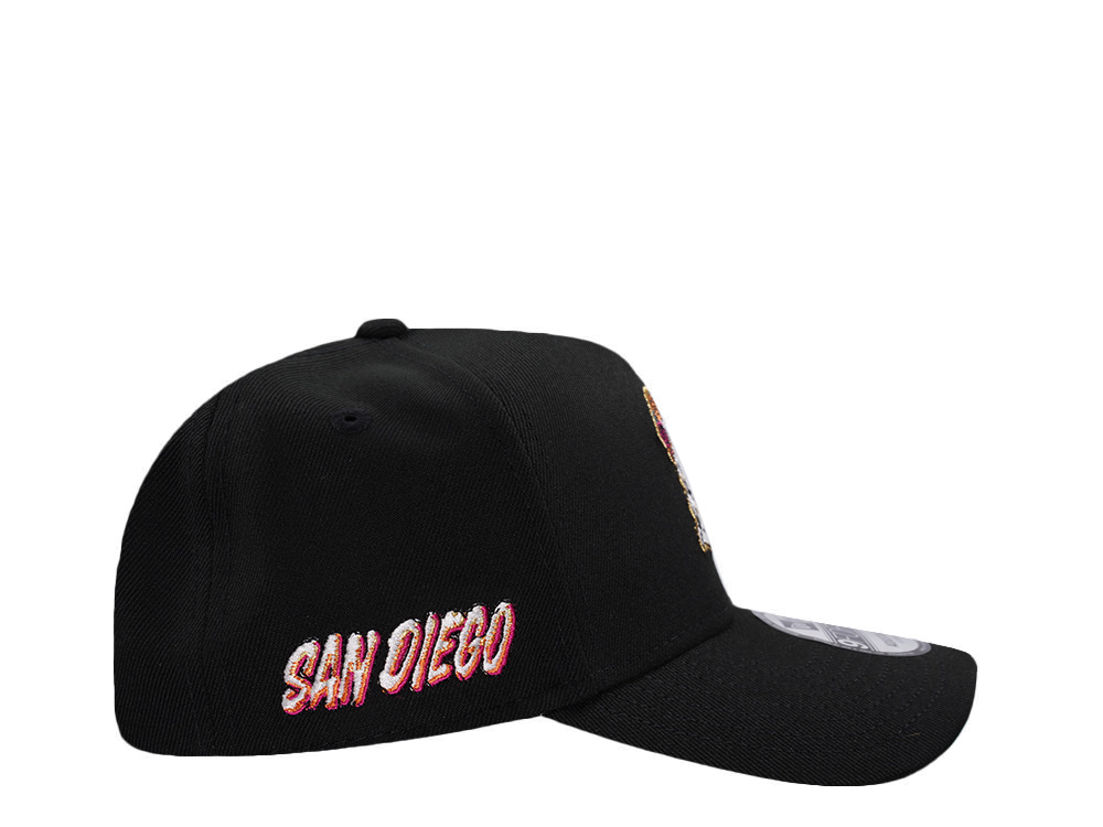 New Era San Diego Padres Black Prime Edition 9Forty A Frame Snapback Hat