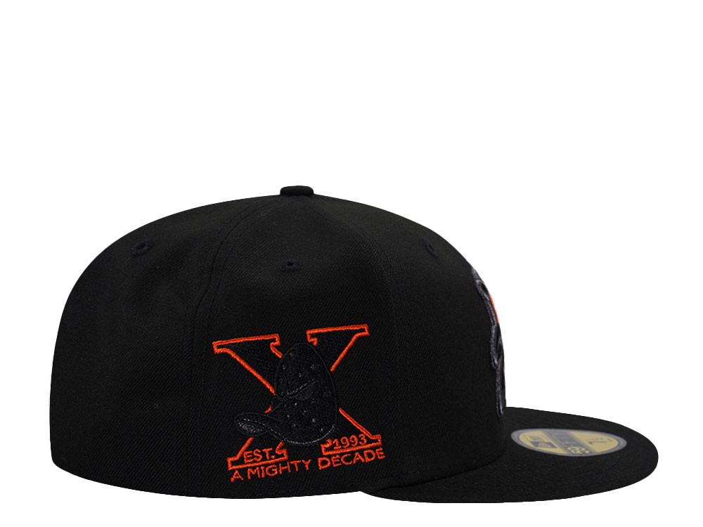 PRE-ORDER New Era Anaheim Ducks 10th Anniversary Blackout Prime Edition 59Fifty Fitted Hat