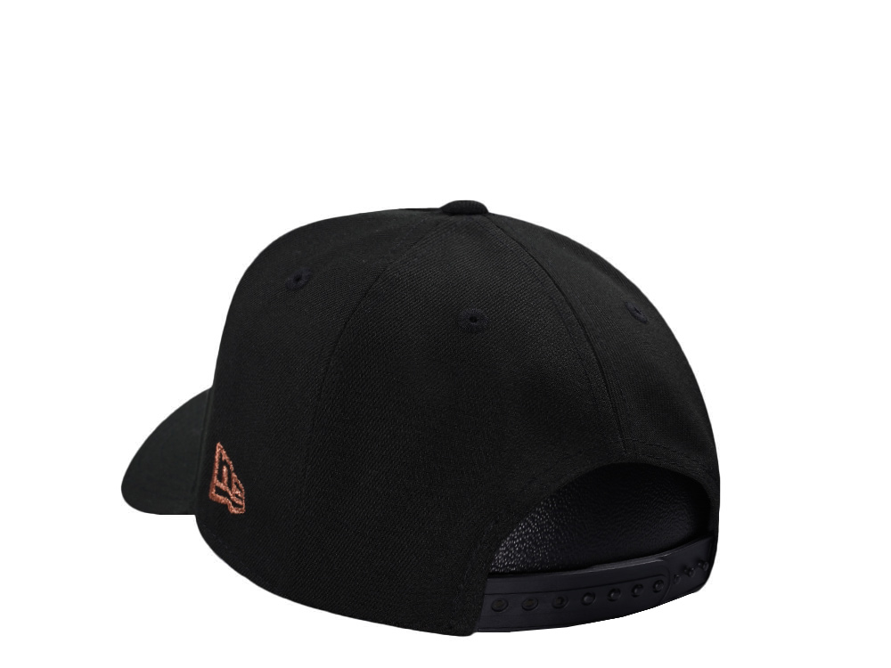 New Era Texas Rangers 40th Anniversary Cow Black Prime Edition 9Forty A Frame Snapback Hat