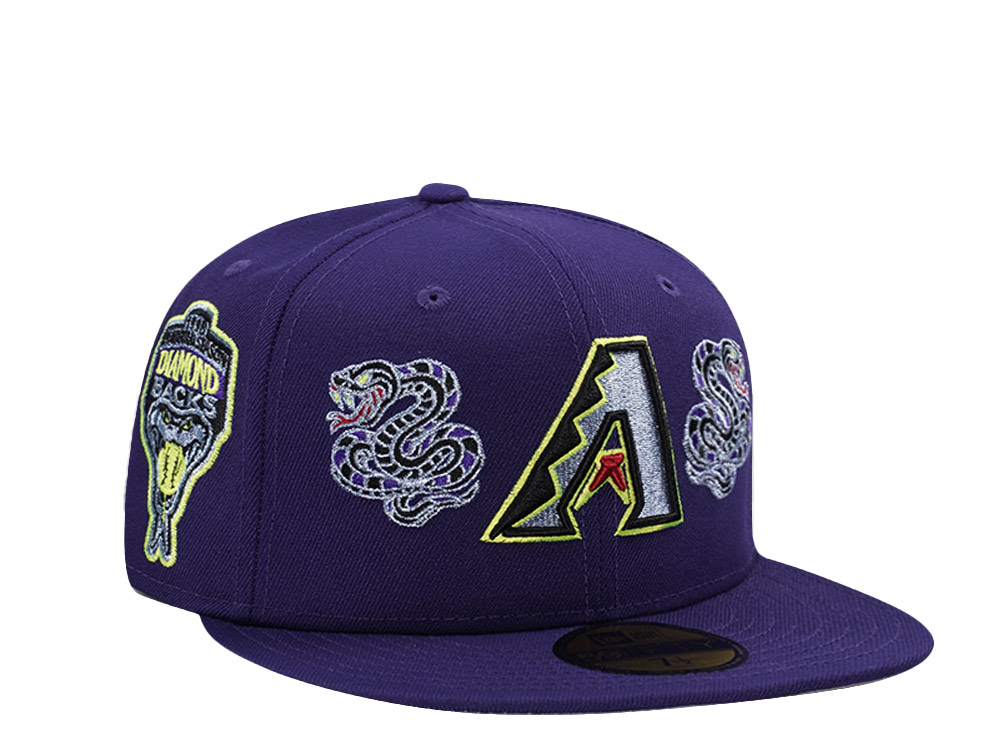 New Era Arizona Diamondbacks Inaugural Season 1998 Snake Purple Prime Edition 59Fifty Fitted Hat