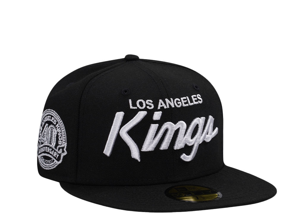 New Era Los Angeles Kings 40th Anniversary Script Prime Edition 59Fifty Fitted Hat