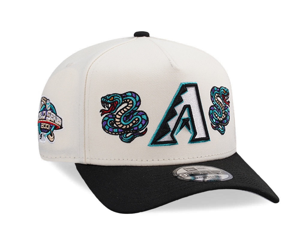 New Era Arizona Diamondbacks World Series 2001 Chrome Two Tone Edition 9Forty A Frame Snapback Hat