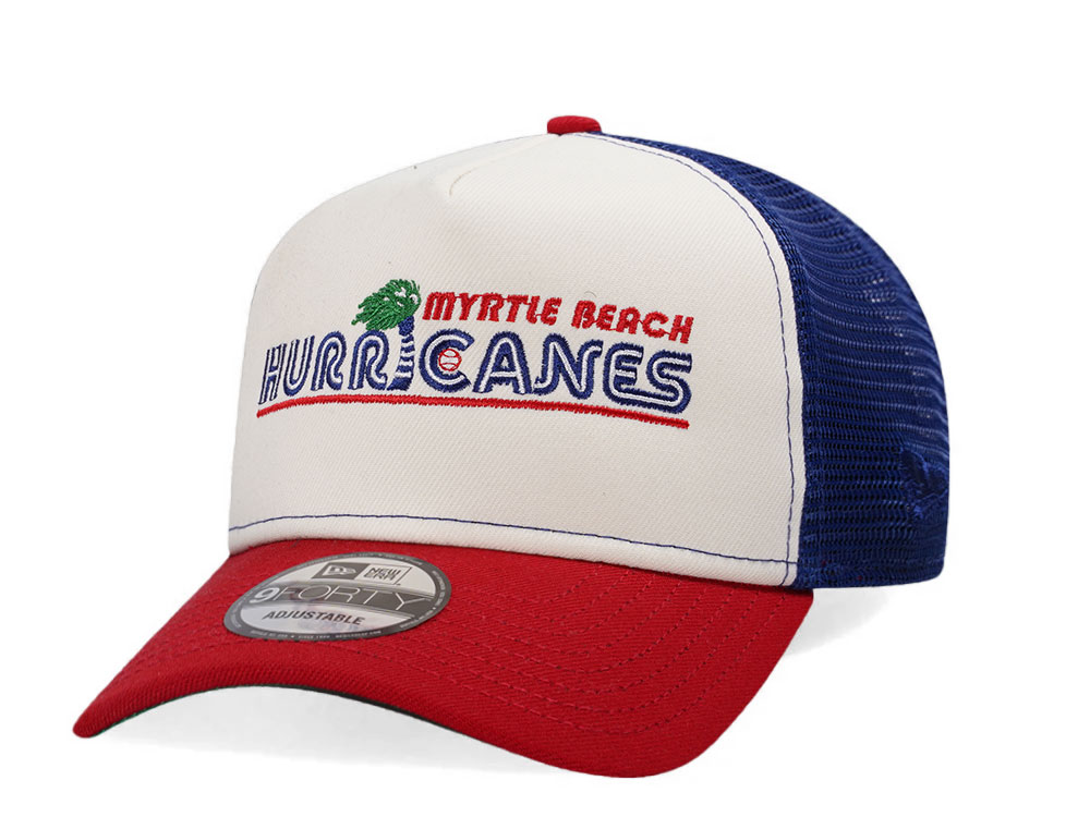 New Era Myrtle Beach Hurricans Foam Trucker 9Forty A Frame Snapback Hat