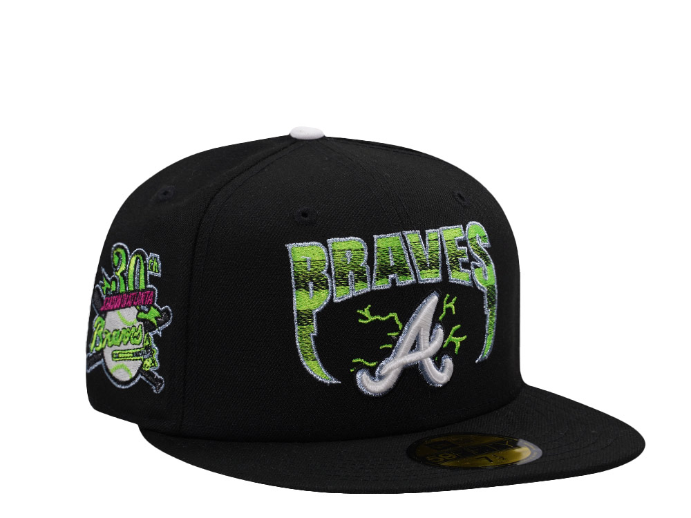 New Era Atlanta Braves 30th Anniversary Black Prime Edition 59Fifty Fitted Hat