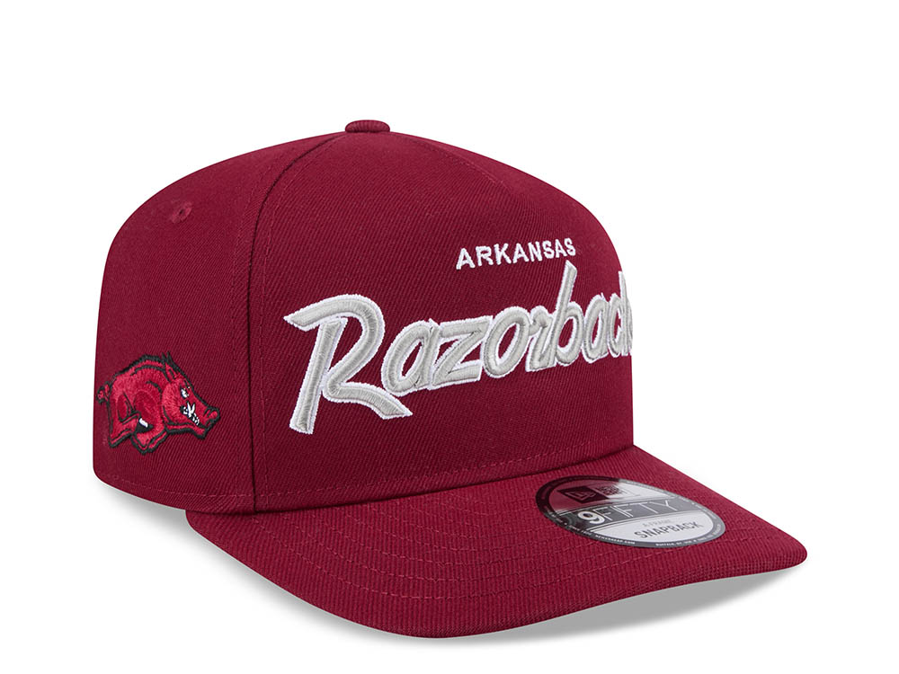 New Era Arkansas Razorbacks Maroon 9Fifty A Frame Snapback Hat