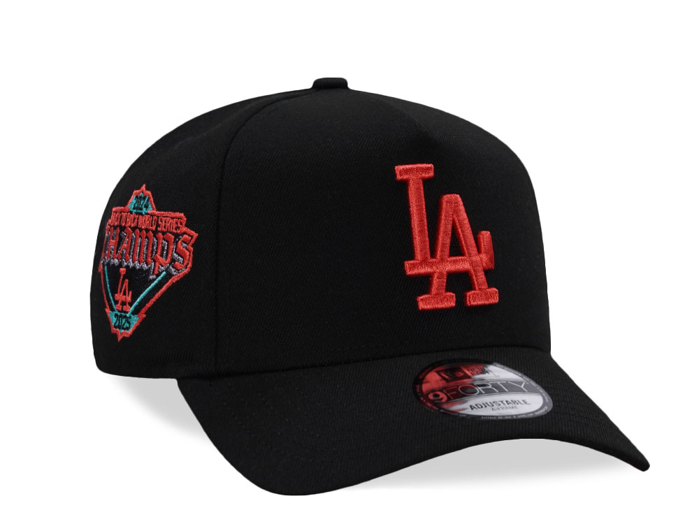New Era Los Angeles Dodgers Back To Back World Series Champions Lava Black Prime Edition 9Forty A Frame Snapback Hat