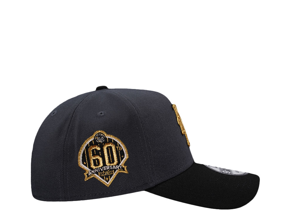 New Era New York Mets 60th Anniversary Dark Gray Two Tone Edition 9Forty A Frame Snapback Hat
