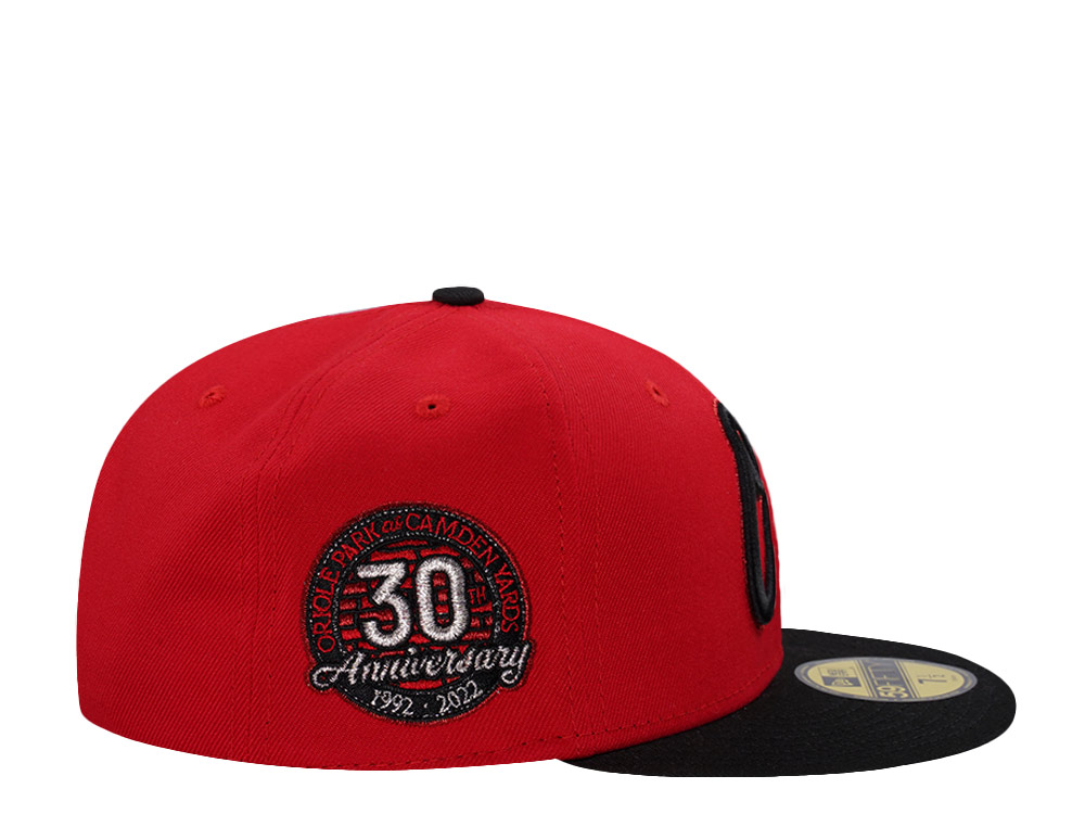 New Era Baltimore Orioles 30th Anniversary Red Two Tone Edition 59Fifty Fitted Hat