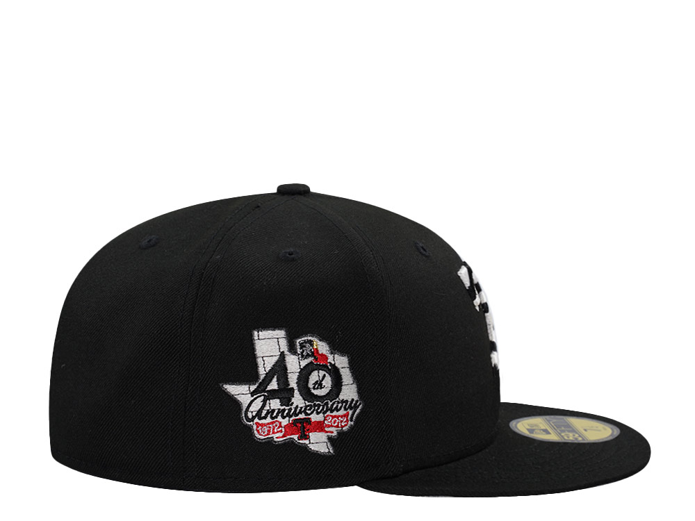 New Era Texas Rangers 40th Anniversary Black Prime Edition 59Fifty Fitted Hat