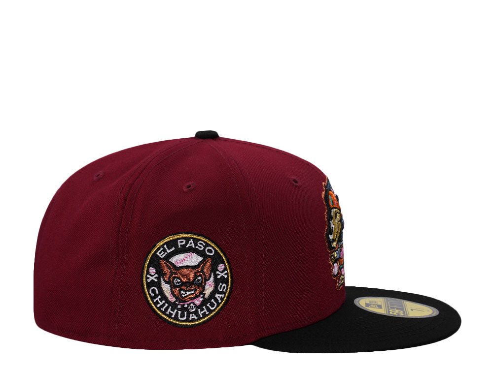 New Era El Paso Chihuahuas Card Red Two Tone Edition 59Fifty Fitted Hat