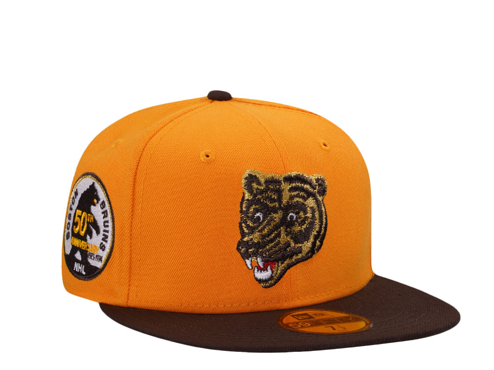 New Era Boston Bruins 50th Anniversary Gold Two Tone Edition 59Fifty Fitted Hat