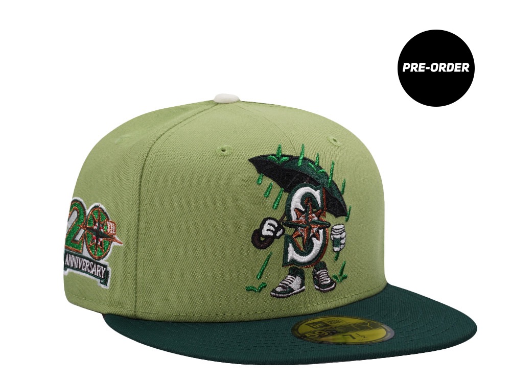 PRE-ORDER New Era Seattle Mariners 20th Anniversary Green Two Tone Edition 59Fifty Fitted Hat