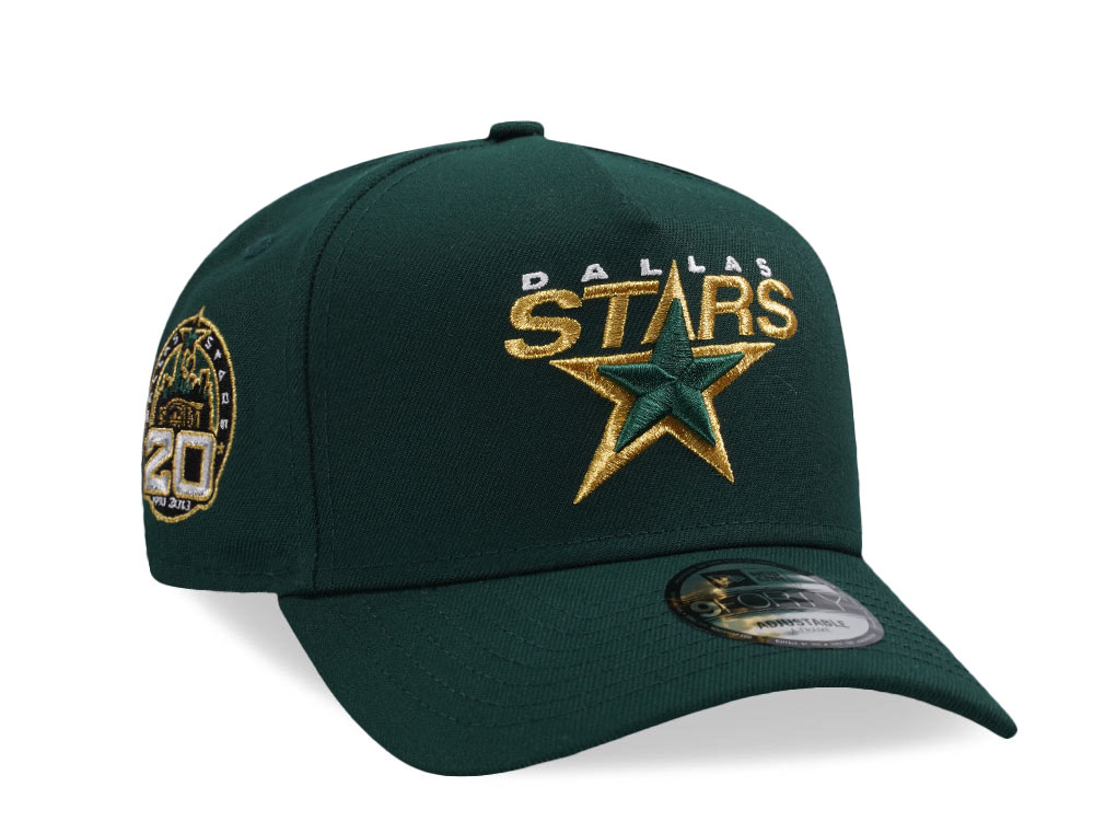 New Era Dallas Stars 20th Anniversary Dark Green Edition 9Forty A Frame Snapback Hat