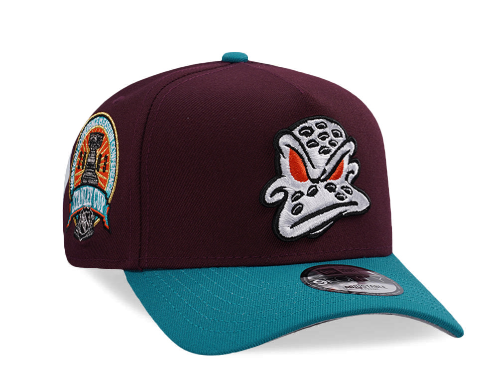 New Era Anaheim Ducks Stanley Cup 2003 Maroon Two Tone Edition 9Forty A Frame Snapback Hat