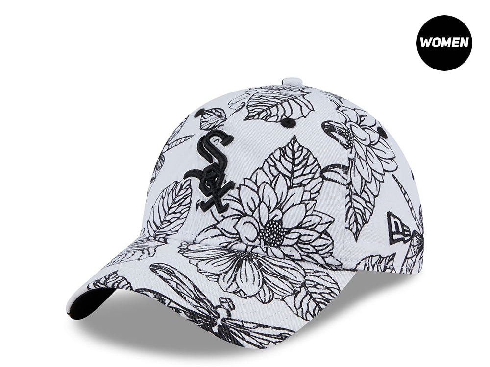 New Era Chicago White Sox Woman Floral Stitch White 9Twenty Strapback Hat