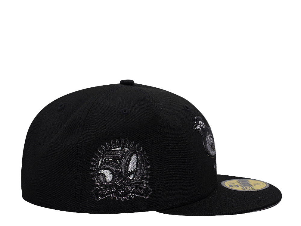 New Era Baltimore Orioles 50th Anniversary Black on Black Prime Edition 59Fifty Fitted Hat