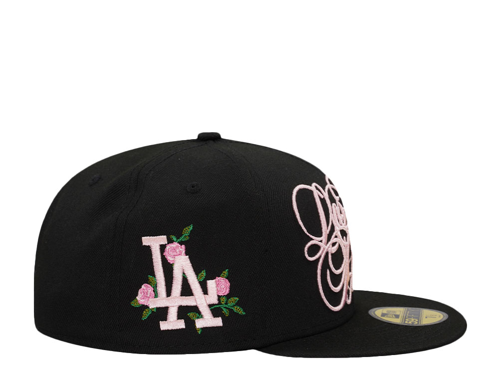 New Era Los Angeles Dodgers Script Black Pink Prime Edition 59Fifty Fitted Hat