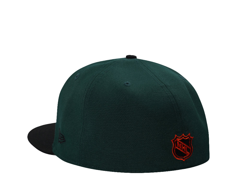 New Era Minnesota North Stars 25th Anniversary Dark Green Two Tone Edition 59Fifty Fitted Hat