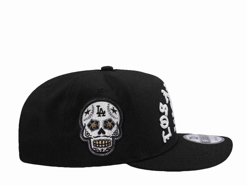 New Era Los Angeles Dodgers Skull Script Black Prime Edition 9Fifty A Frame Snapback Hat
