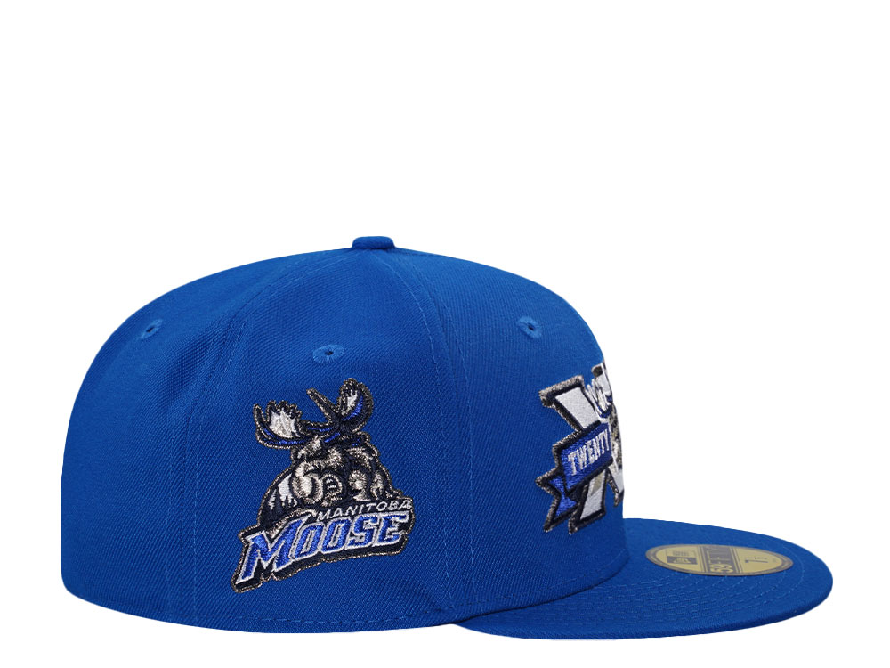 New Era Manitoba Moose Twenty Seasons Blue Edition 59Fifty Fitted Hat