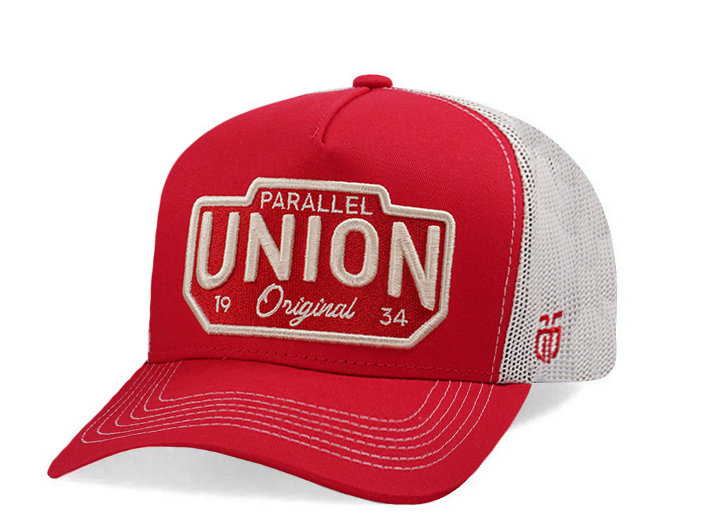 Parallel Union Patch Red Edition Trucker Snapback Hat