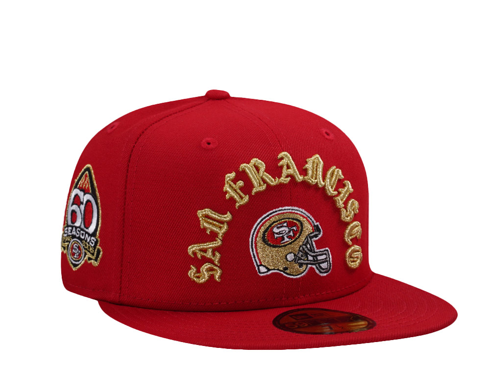 New Era San Francisco 49ers 60th Anniversary Scarlet Prime Edition 59Fifty Fitted Hat