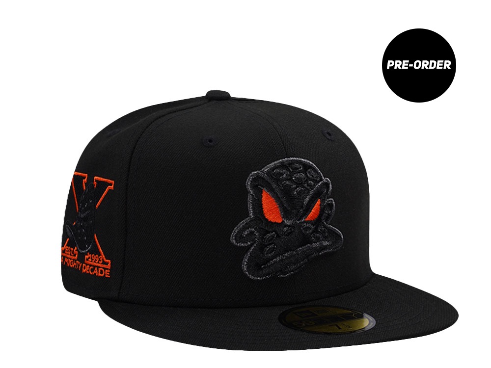 PRE-ORDER New Era Anaheim Ducks 10th Anniversary Blackout Prime Edition 59Fifty Fitted Hat