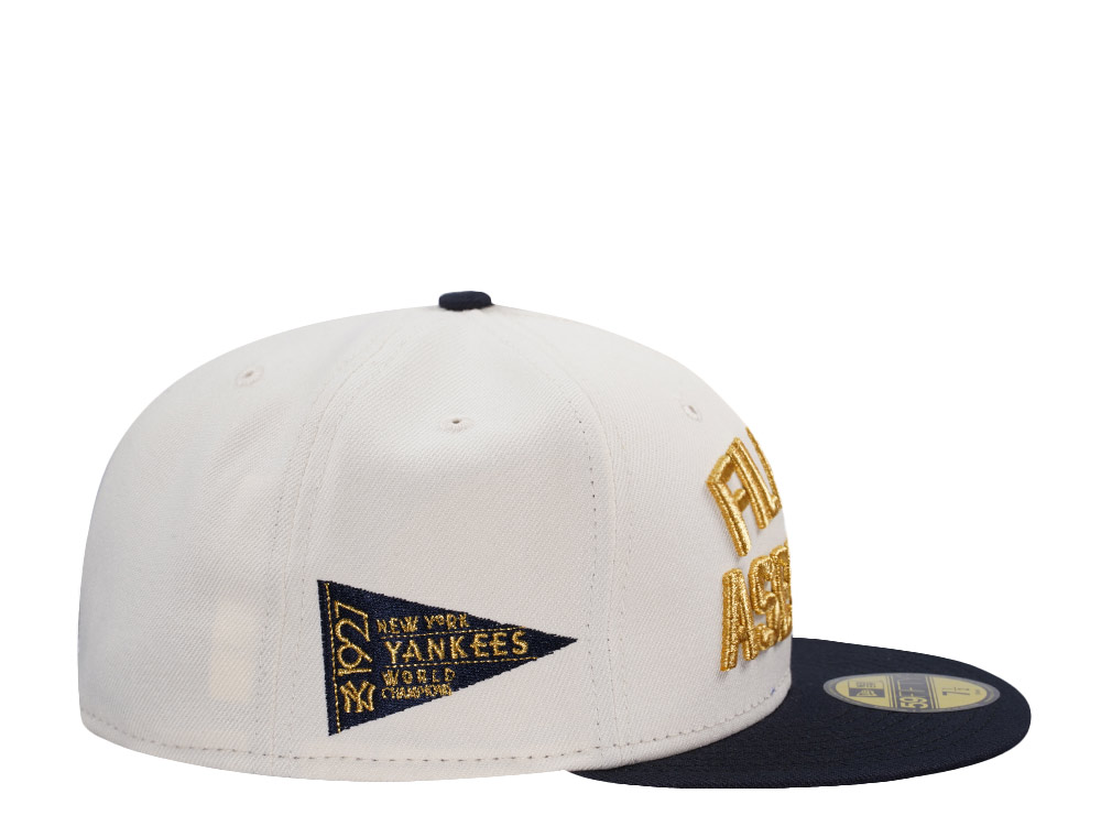 New Era New York Yankees Wolrd Series 1927 Chrome Gold Two Tone Edition 59Fifty Fitted Hat