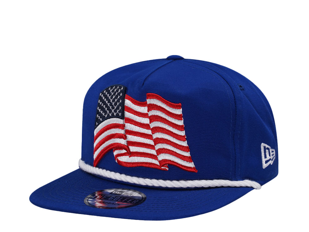 New Era USA Primary Pack Blue Edition Golfer Snapback Cap