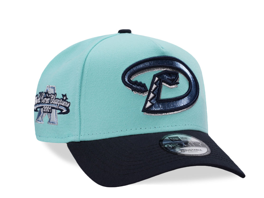 New Era Arizona Diamondbacks World Series Champions 2001 Glacier Two Tone Edition 9Forty A Frame Snapback Hat