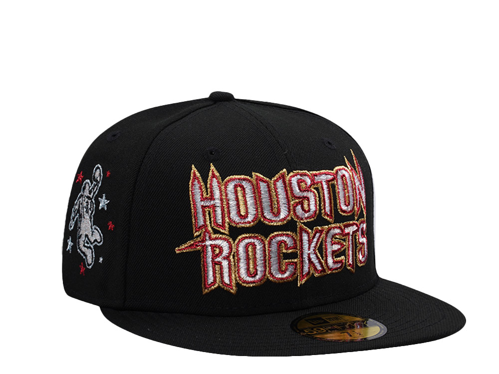 New Era Houston Rockets I Love This Game Metallic Black Prime Edition 59Fifty Fitted Hat