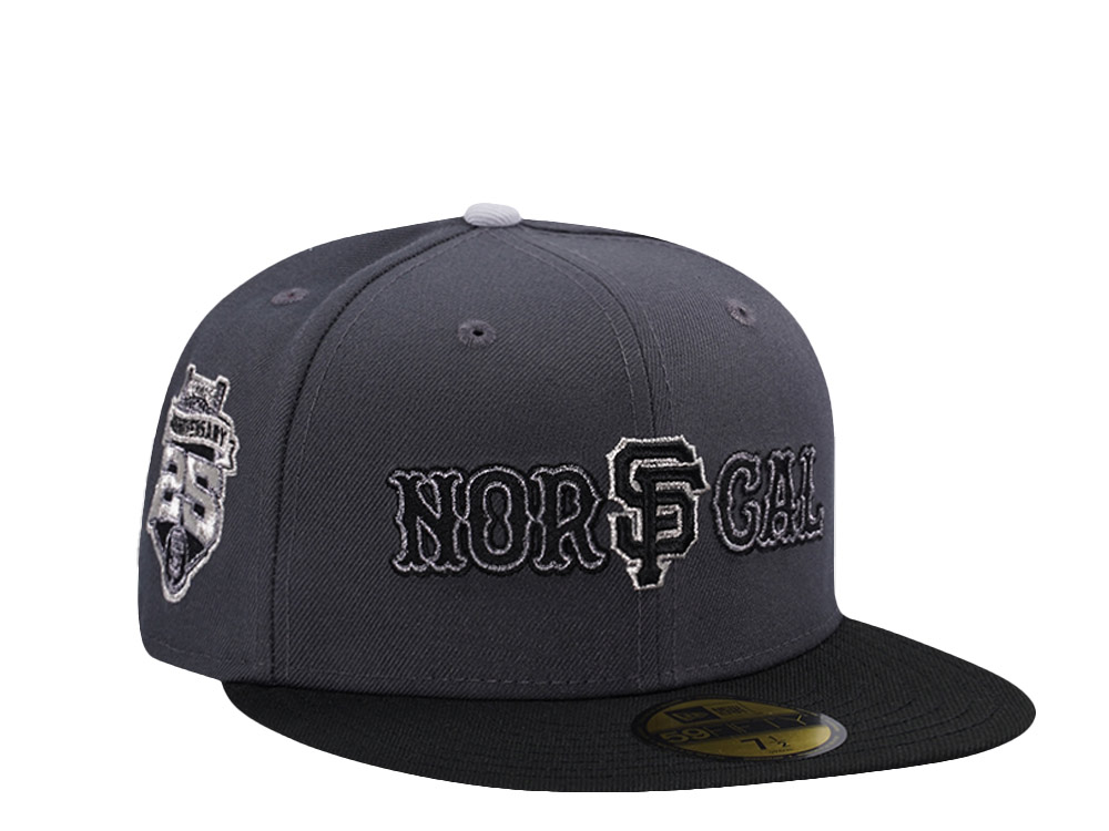New Era San Francisco Giants 25th Anniversary Dark Gray Two Tone Horror Edition 59Fifty Fitted Hat