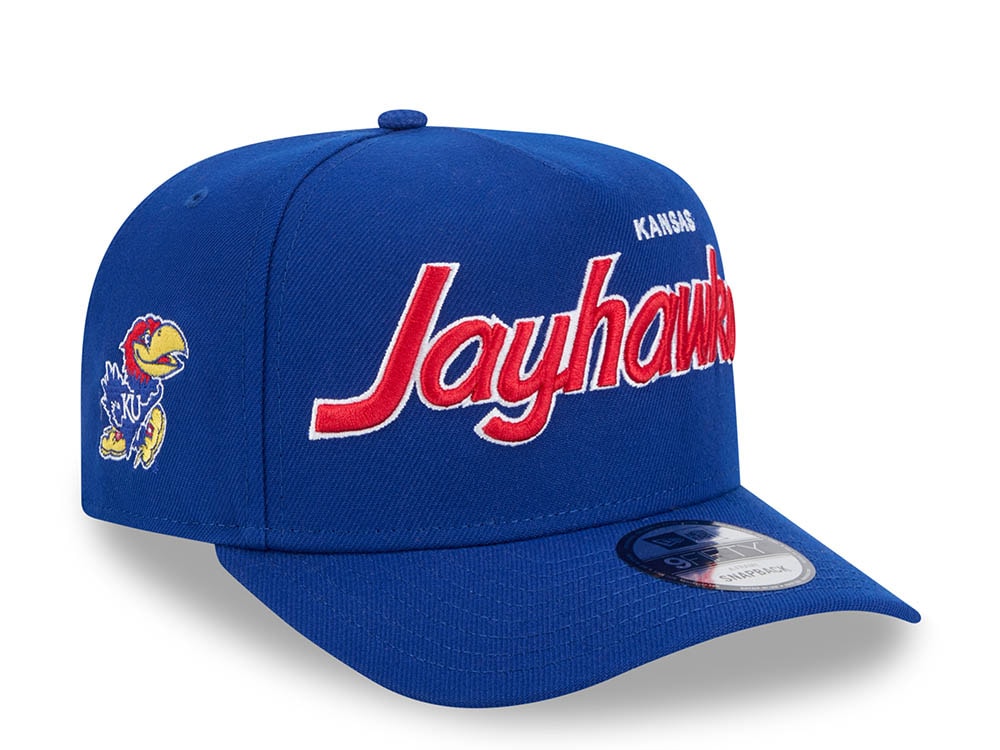 New Era Kansas Jayhawks Blue 9Fifty A Frame Snapback Hat