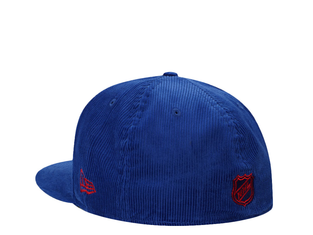 New Era New York Rangers 100th Anniversary Royal Corduroy Throwback Edition 59Fifty Fitted Hat