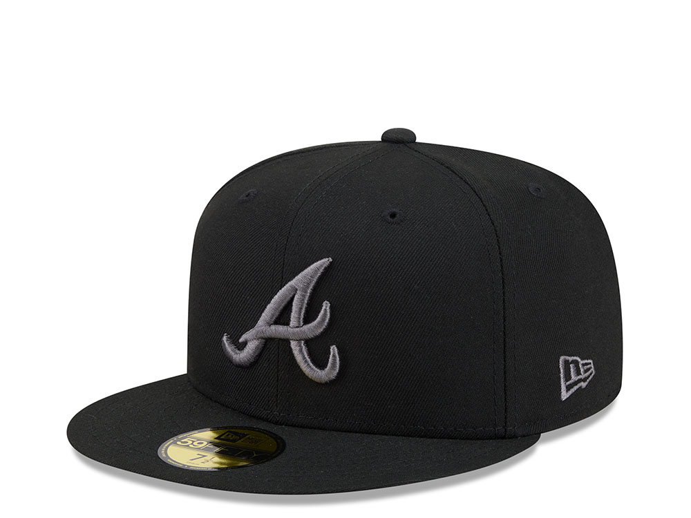New Era Atlanta Braves Color Basic Black 59Fifty Fitted Hat