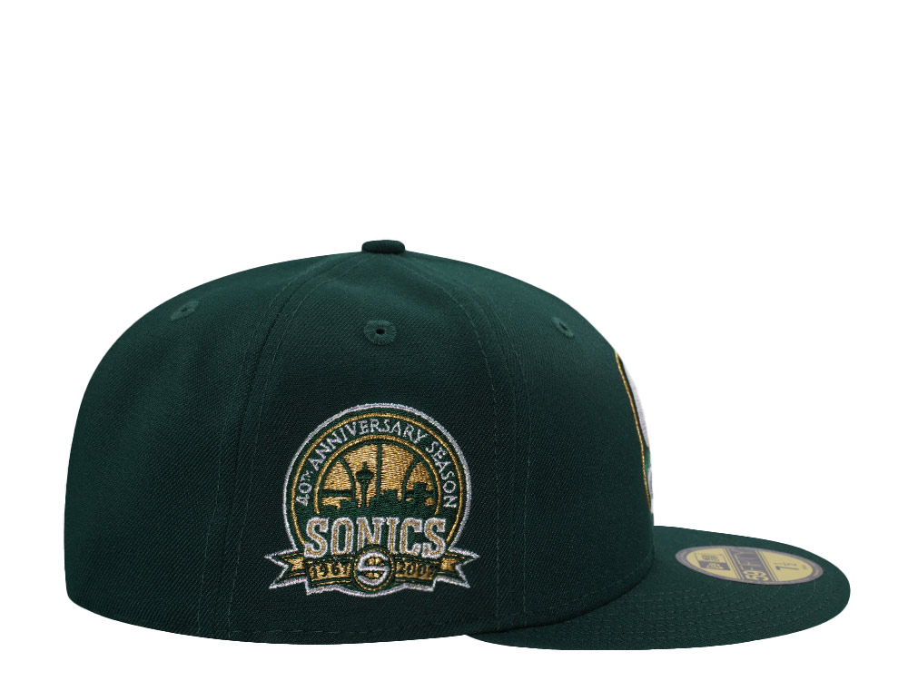 New Era Seattle Supersonics 40th Anniversary Dark Green Prime Edition 59Fifty Fitted Hat