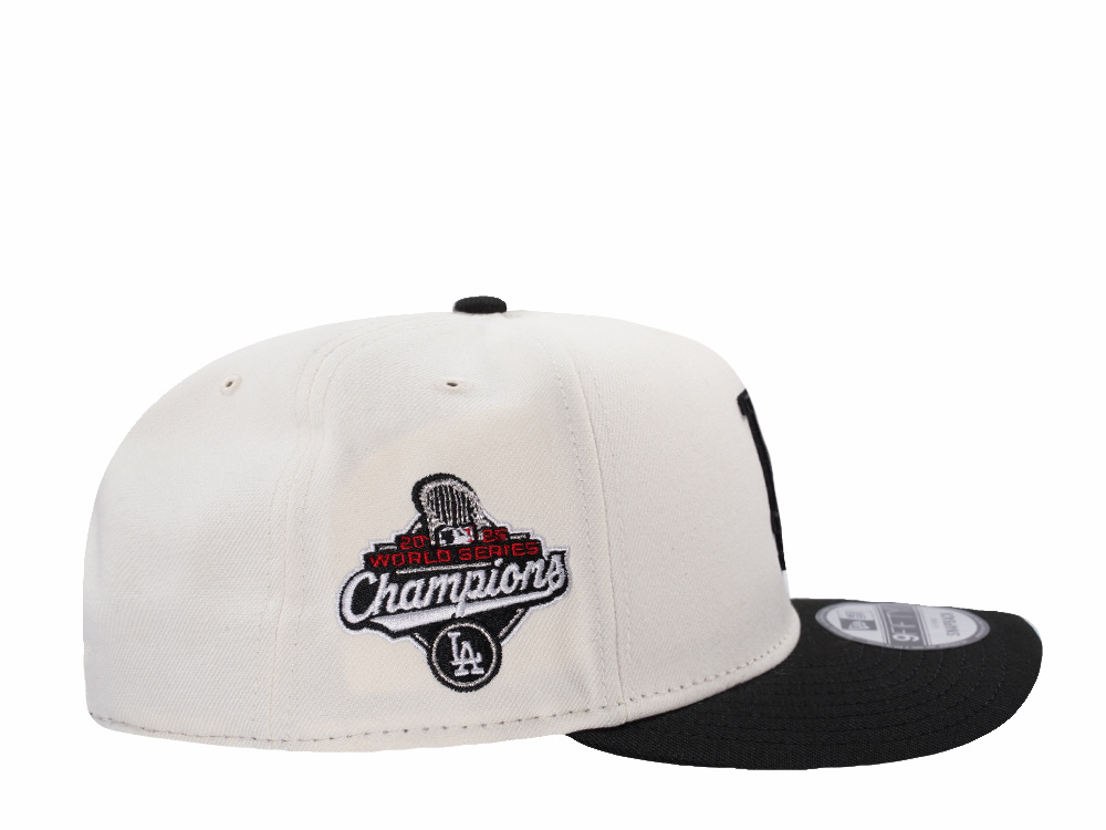 New Era Los Angeles Dodgers World Series Champions 2025 Chrome Two Tone Edition 9Fifty A Frame Snapback Hat