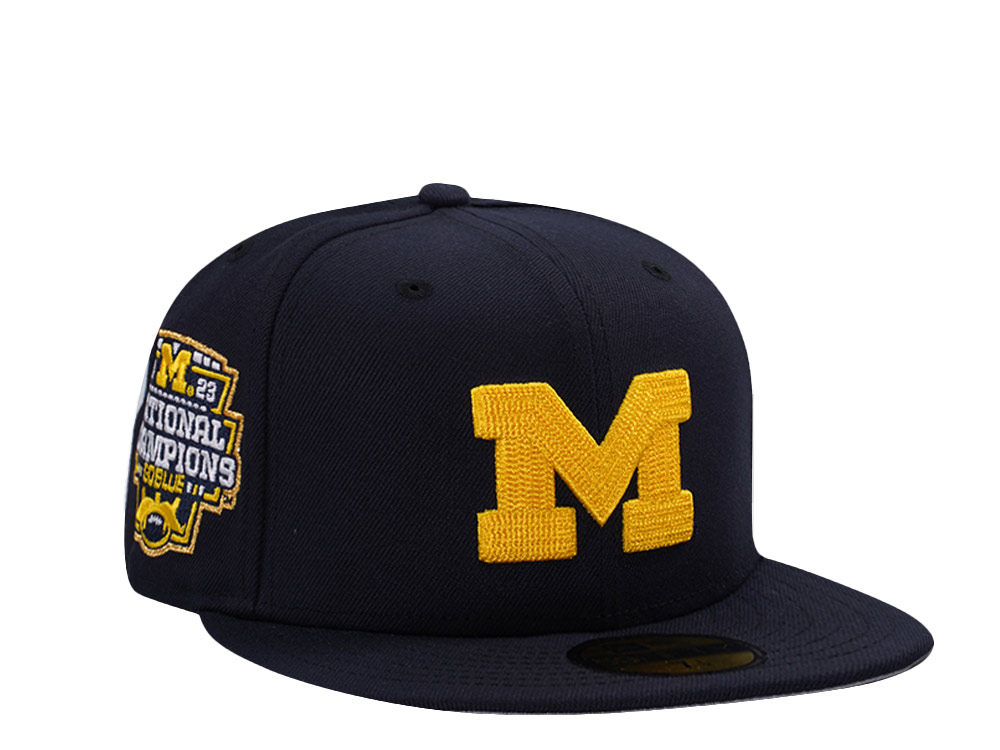 New Era Michigan Wolverines National Champions 2023 Navy Prime Edition 59Fifty Fitted Hat