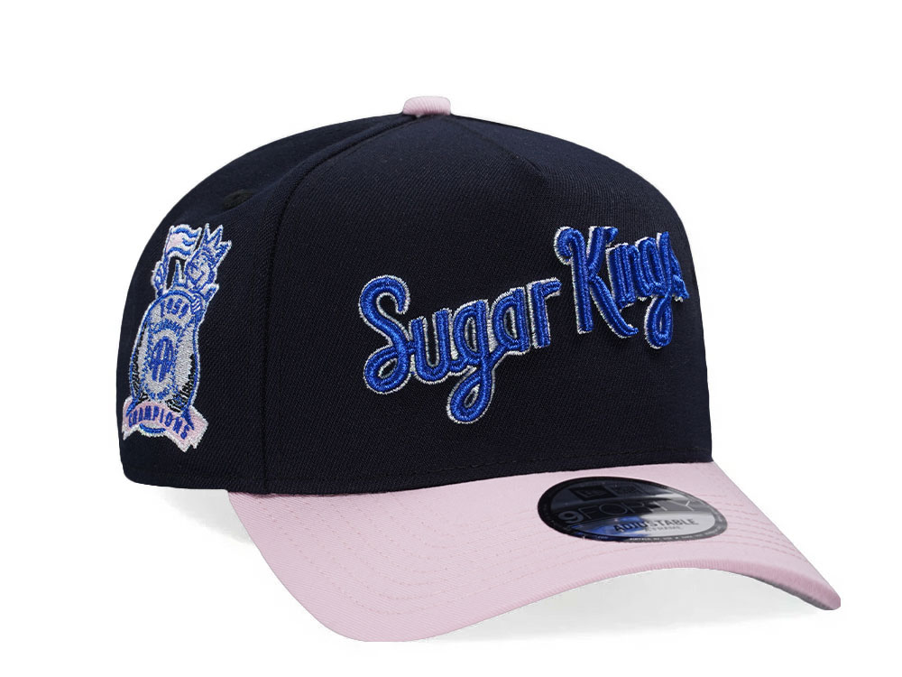 New Era Havana Sugar Kings Champions 1959 Navy Pink Two Tone Edition 9Forty A Frame Snapback Hat