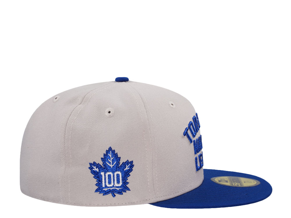 New Era Toronto Maple Leafs 100th Anniversary Stone Metallic Two Tone Edition 59Fifty Fitted Hat