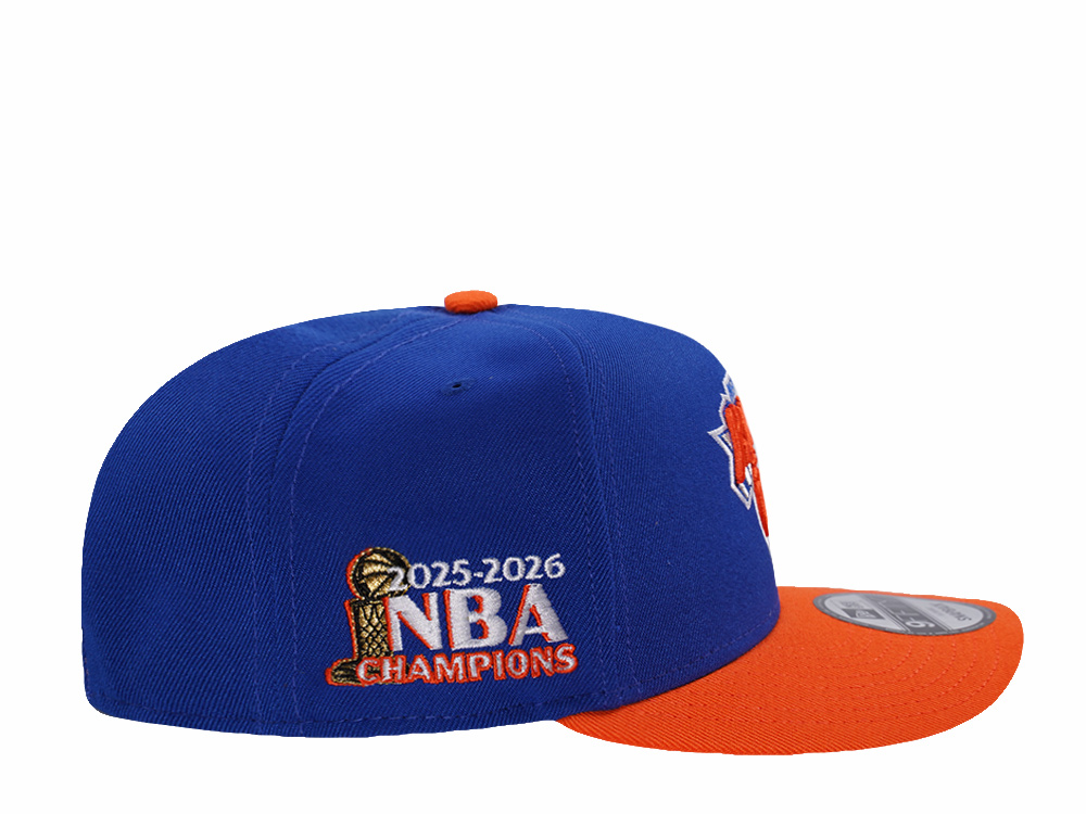 New Era New York Knicks NBA Champions 25-26 Blue Two Tone Edition 9Fifty A Frame Snapback Hat
