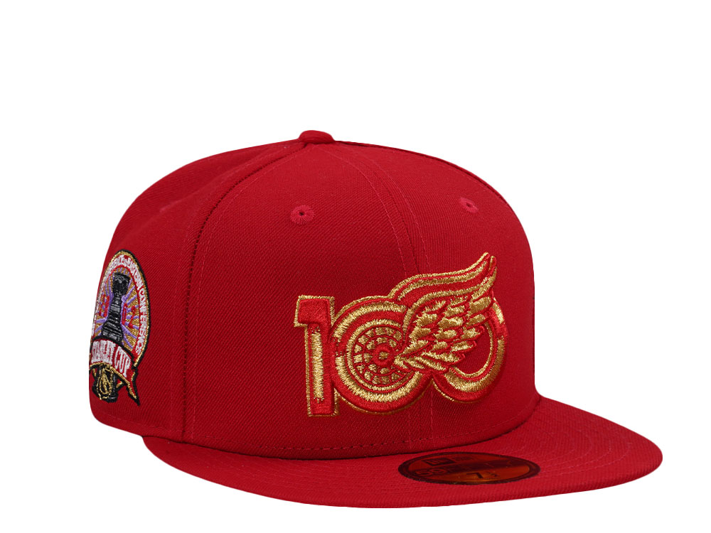 New Era Detroit Red Wings Centennial Stanley Cup Champions 2002 Red Prime Edition 59Fifty Fitted Hat