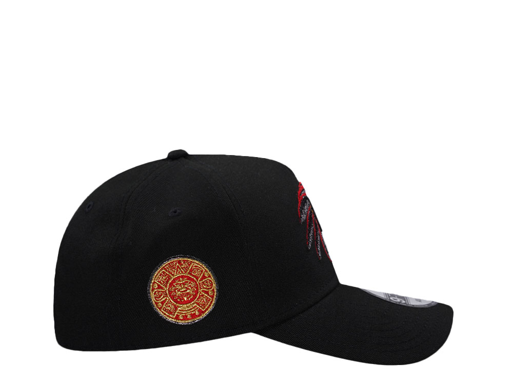 Aztec Skull Embroidered Snapback Baseball Cap | Calaca Mexicana | Mexico Skull | La Muerte