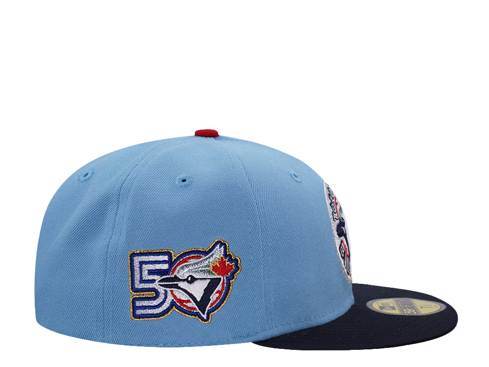 New Era Toronto Blue Jays 50th Anniversary Sky Blue Two Tone Edition 59Fifty Fitted Hat