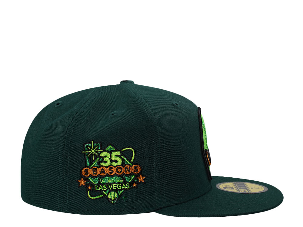 New Era Las Vegas 51s 35 Seasons Dark Green Neon Edition 59Fifty Fitted Hat